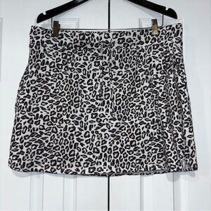 Nine West Leopard Print Women's Skirt Size XL Pockets